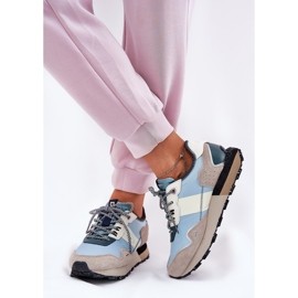 Zapatillas de ante mujeres Big Star RR274245 Sistema de alta polrogo Gray-Blue azul 7