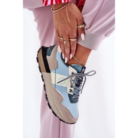 Zapatillas de ante mujeres Big Star RR274245 Sistema de alta polrogo Gray-Blue azul 8