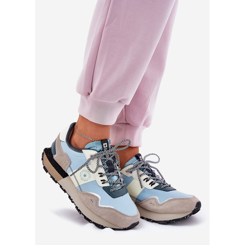 Zapatillas de ante mujeres Big Star RR274245 Sistema de alta polrogo Gray-Blue azul 1