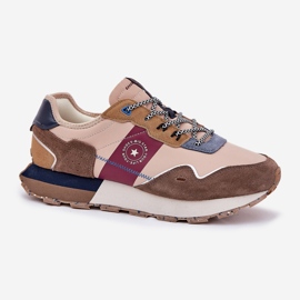 Zapatillas de ante para hombres en el sistema de beige Hi-Polish Big Star RR174475 8