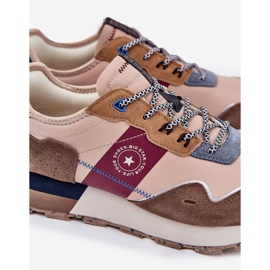 Zapatillas de ante para hombres en el sistema de beige Hi-Polish Big Star RR174475 7