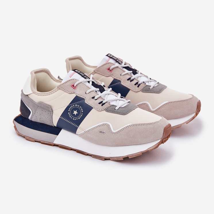 Big Star Zapatillas de ante para hombres en la plataforma de sistema de sistema de alta polvo RR174471 del sistema de alta polla gris 1