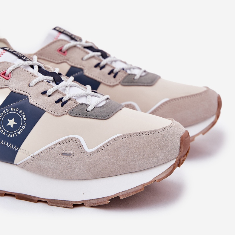 Big Star Zapatillas de ante para hombres en la plataforma de sistema de sistema de alta polvo RR174471 del sistema de alta polla gris 2