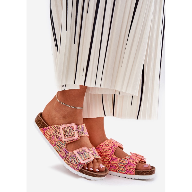 S.Barski Flip Flip Flip con hebillas y brillo S. Barski RB51-006 Naranja 1