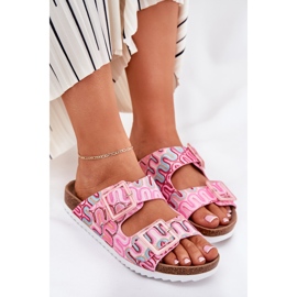 S.Barski Flip Flip Flip Flip con hebillas y Glitter S. Barski RB51-006 Pink rosado 8