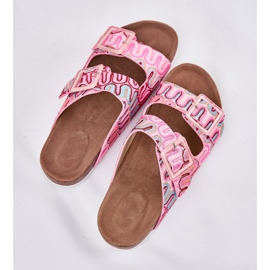 S.Barski Flip Flip Flip Flip con hebillas y Glitter S. Barski RB51-006 Pink rosado 9
