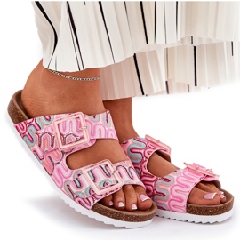 S.Barski Flip Flip Flip Flip con hebillas y Glitter S. Barski RB51-006 Pink rosado 10