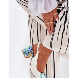 S.Barski Sandalias de cuero para mujeres en el D&amp;A CR51-002 White Post blanco 3