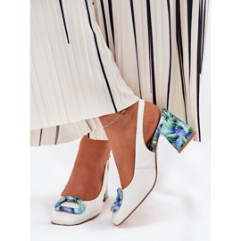 S.Barski Sandalias de cuero para mujeres en el D&amp;A CR51-002 White Post blanco 5
