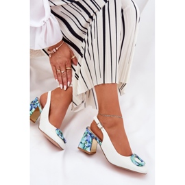 S.Barski Sandalias de cuero para mujeres en el D&amp;A CR51-002 White Post blanco 7