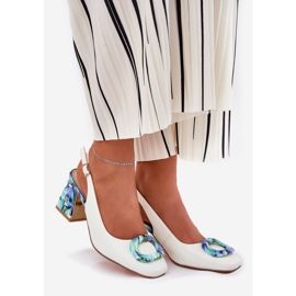 S.Barski Sandalias de cuero para mujeres en el D&amp;A CR51-002 White Post blanco 1