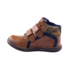 American Club Deportivo con inserto de cuero americano 16213 azul marino marrón 2