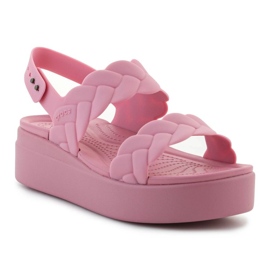 Crocs Brooklyn Woven Low Wedge 209977-6xx Sandalias rosa 1