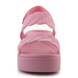 Crocs Brooklyn Woven Low Wedge 209977-6xx Sandalias rosa 2