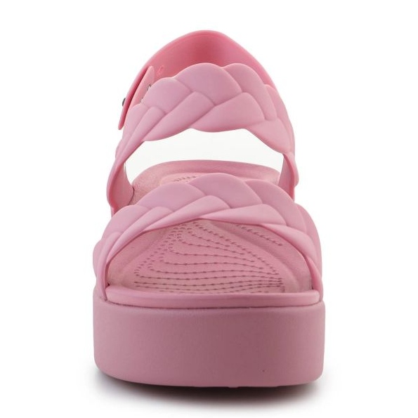 Crocs Brooklyn Woven Low Wedge 209977-6xx Sandalias rosa 2