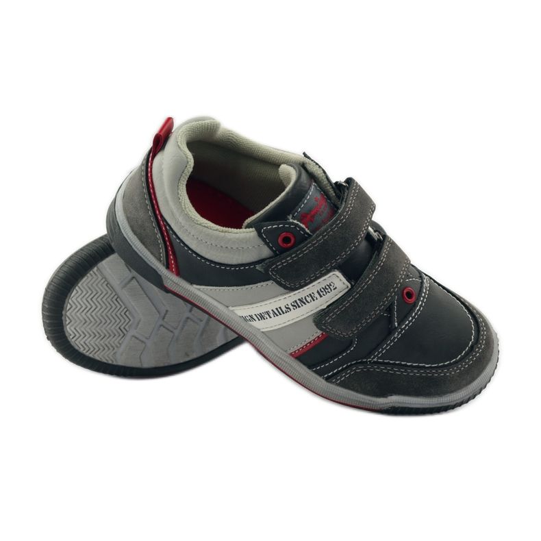 American Club Deportivas infantiles ADI con velcro americana 152625 gris rojo 3