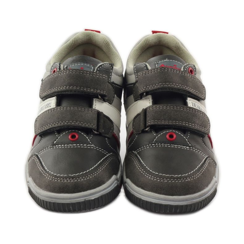 American Club Deportivas infantiles ADI con velcro americana 152625 gris rojo 4