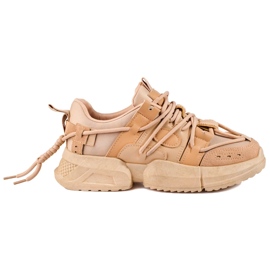 Seastar Zapatillas de mujer beige con puño. 4