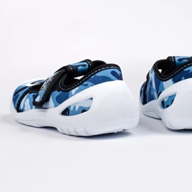 SHELOVET Deportivas camo azul con velcro 3F 3