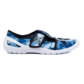 SHELOVET Deportivas camo azul con velcro 3F 4