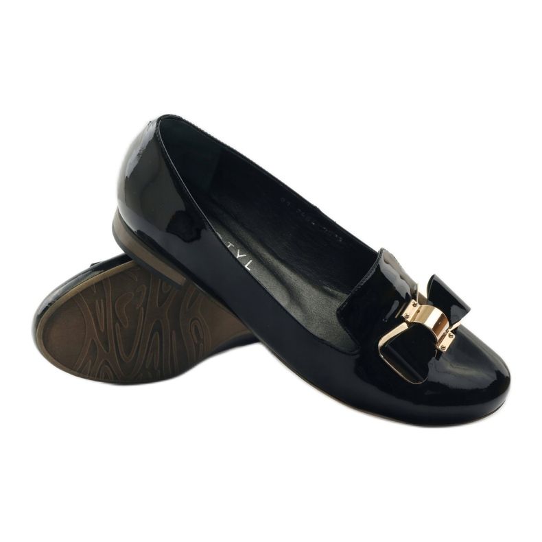 Zapatos de salón para mujer Kotyl 3404 oro negro 3 Zapatos de salón para mujer Kotyl 3404 oro negro 3