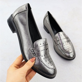 Zapatos de mujer Lords Abierto de plata metálica Potocki 12581 1