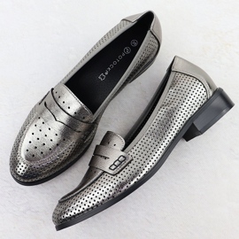 Zapatos de mujer Lords Abierto de plata metálica Potocki 12581 3