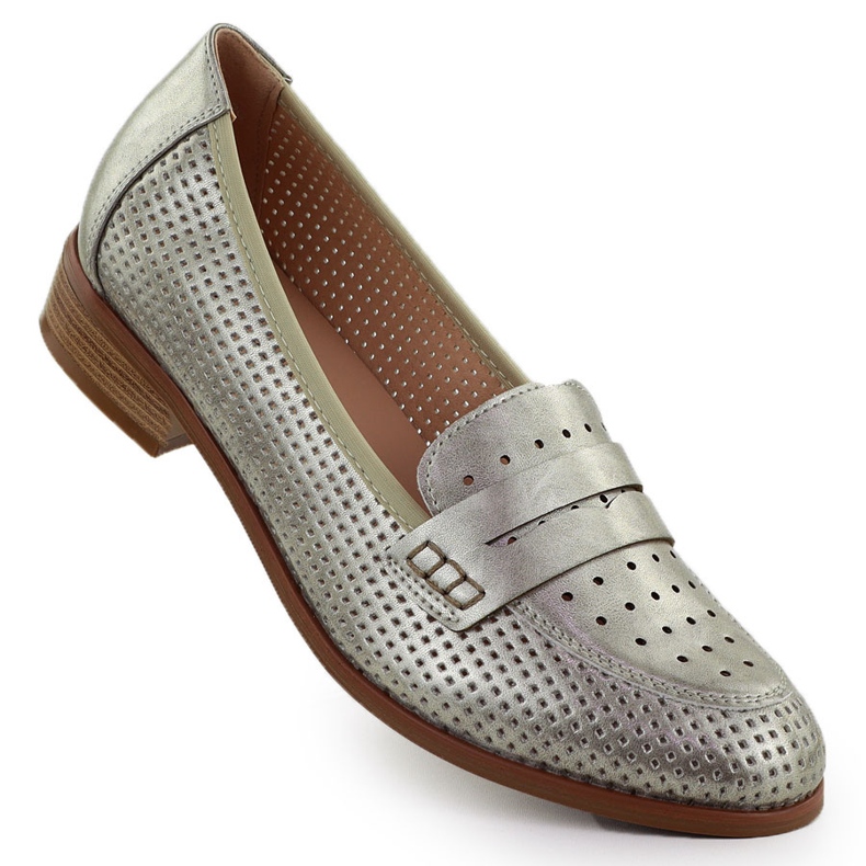 Zapatos de mujer Lores abiertos de oro metálico Potocki 12581 dorado 1 Zapatos de mujer Lores abiertos de oro metálico Potocki 12581 dorado 1