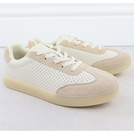 Zapatos deportivos de cuero para mujeres Perfoled Beige Sergio Leone SP-118 2