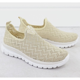 Zapatos deportivos femeninos slip on beige artiker 56c1016 2