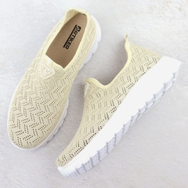 Zapatos deportivos femeninos slip on beige artiker 56c1016 3
