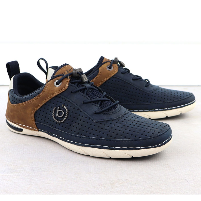 Zapatos deportivos para hombres marina casual azul bugatti 21-asg03-5000 1