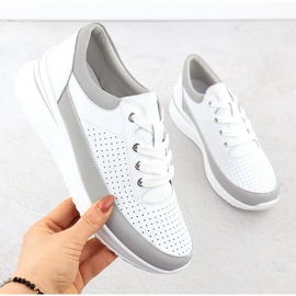 Zapatillas de deporte de cuero para Openwork Vinceza 41487 blanco 1