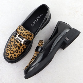 Zapatos de cuero con estampado de leopardo retrasado lacado negro vinceza 66790 3