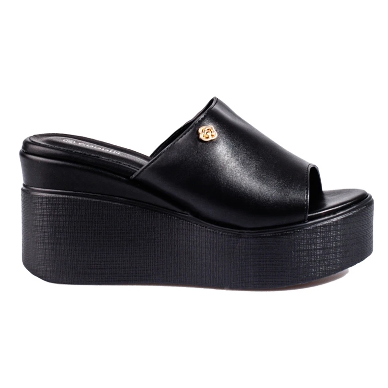 Goodin Godas altas de las mujeres con cuñas negras negro 1 Goodin Godas altas de las mujeres con cuñas negras negro 1