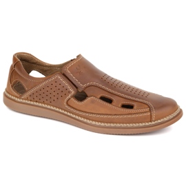 Olivier Cría de zapatos transpirables para hombres 203l Camel marrón 2