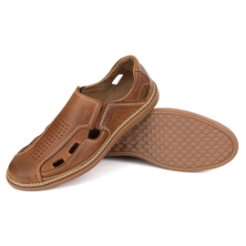 Olivier Cría de zapatos transpirables para hombres 203l Camel marrón 4