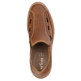Olivier Cría de zapatos transpirables para hombres 203l Camel marrón 6