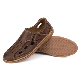 Olivier Zapatos transpirables para hombres rotos 203l marrón 4