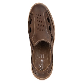 Olivier Zapatos transpirables para hombres rotos 203l marrón 6