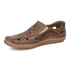 Olivier Zapatos transpirables para hombres rotos marrón 1