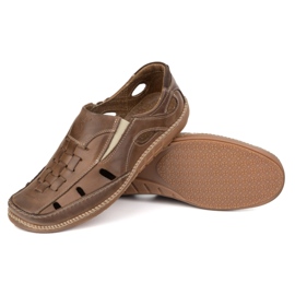 Olivier Zapatos transpirables para hombres rotos marrón 2