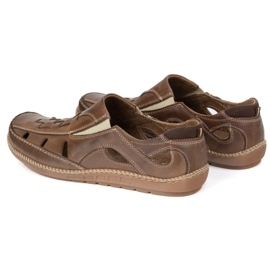 Olivier Zapatos transpirables para hombres rotos marrón 3