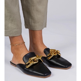 Chanclas negras con cadena Hickory negro 5