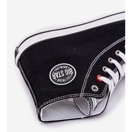 Material de zapatillas para hombres Big Star NN174304 Sistema de alta poli Sistema negro 4