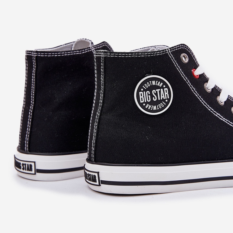 Material de zapatillas para hombres Big Star NN174304 Sistema de alta poli Sistema negro 2