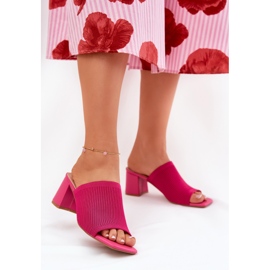 Zapatillas de altura de las mujeres rosa 2