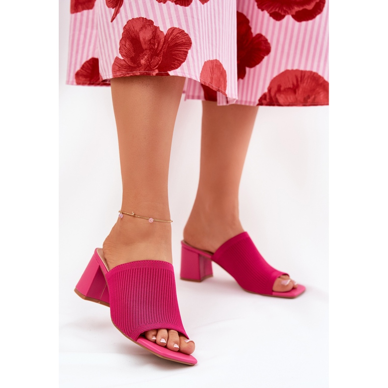 Zapatillas de altura de las mujeres rosado 2