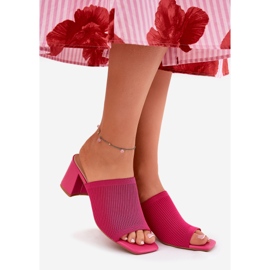 Zapatillas de altura de las mujeres rosa 1
