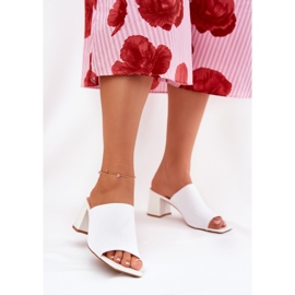 Zapatillas de altura de las mujeres blanco 2